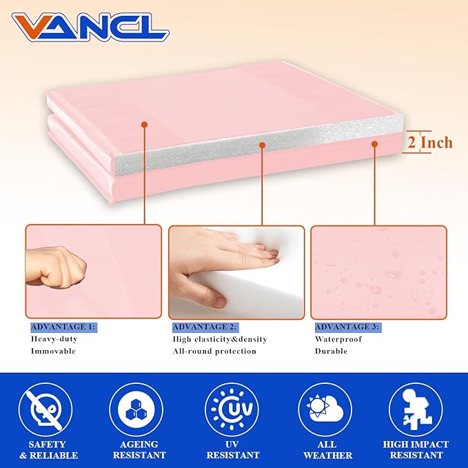 Gym Padding Wall Mount Protection Pad Wall Mats for Gym Padding 2" Thick Foam Gym Pads for Safety Wall Padding, Waterproof Durable Wall Padding for Kids Colorful Wall Pad
