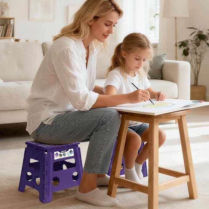 Delxo Folding Step Stool 13 Inch, 300 Lbs Step Stool - Image 5