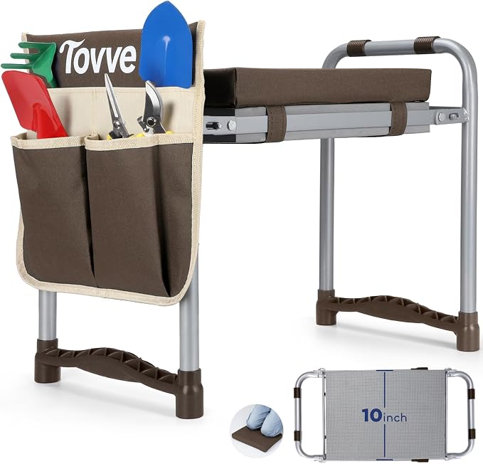Tovve Foldable Garden Kneeler and Seat, Heavy Duty Garden Stool - Image 9