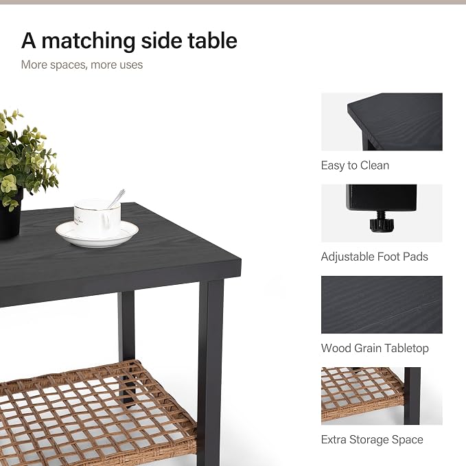 3-Piece Rocking Bistro Set, Outdoor Patio Furniture - Image 2