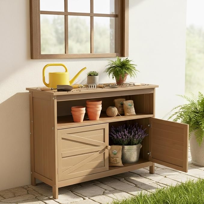 HIPS All-Weather Outdoor Storage Cabinet, Outdoor Sideboard - Image 2
