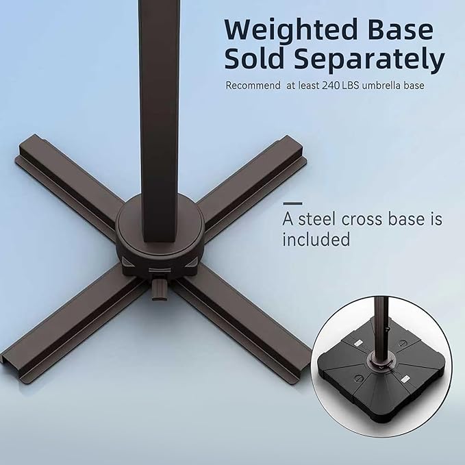 10' X 13' Cantilever Patio Outdoor Umbrella - Image 3