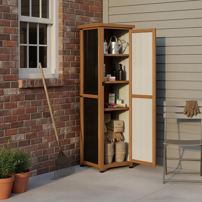 PetsCosset 62" H Outdoor Corner Storage Cabinet - Image 6