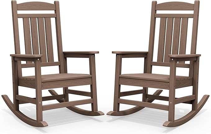 SERWALL Outdoor Rocking Chair Set of 2, Patio Rocking Chair, Porch Rocker by SERWALL