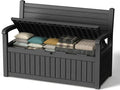 120 Gallon Outdoor Storage Bench, Lockable Patio Storage Bench, by KFY