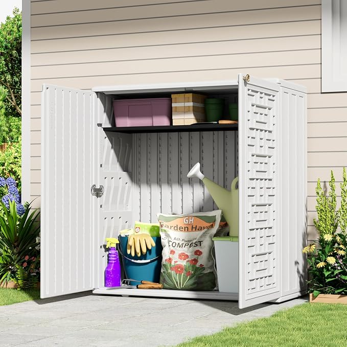 Outdoor Storage Cabinet Waterproof, Resin 62 Gallon Deck Box - Image 2