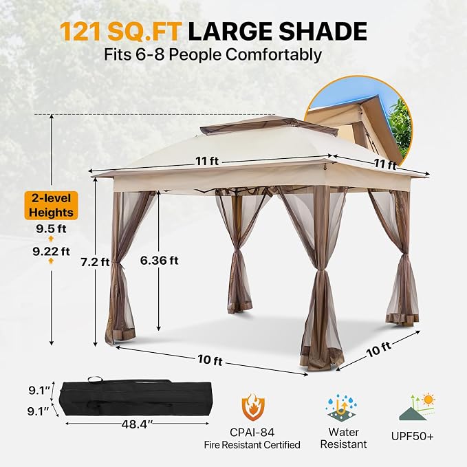 COOS BAY 11x11 Pop Up Gazebo - Image 3