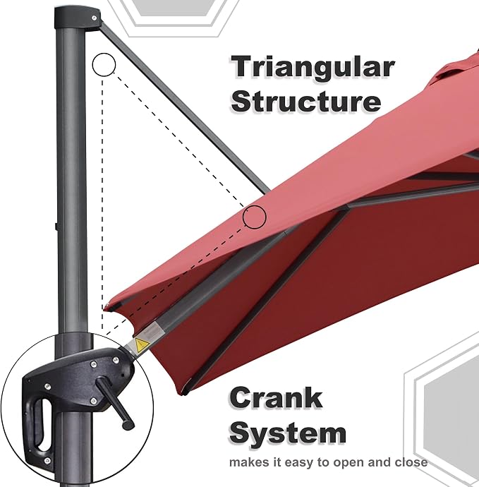 PURPLE LEAF Patio Umbrella - Image 6