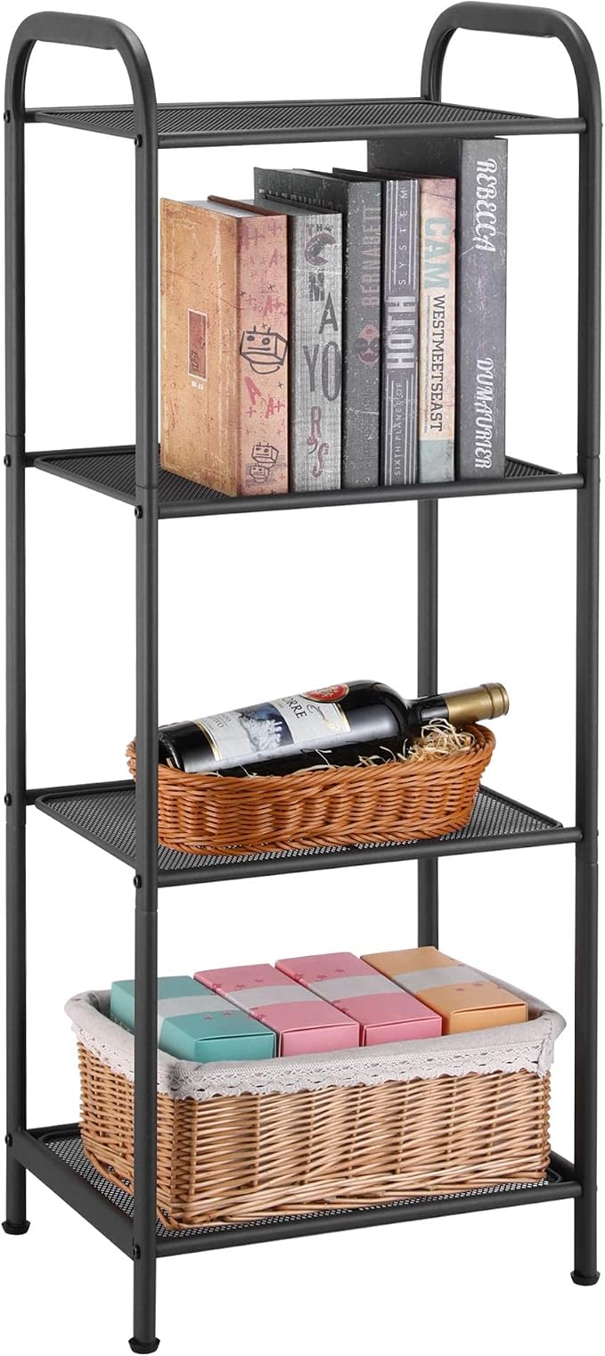MAX Houser 4 Tier Standing Shelf Units Storage Rack, Charcoal Gray | Industrial - Image 6