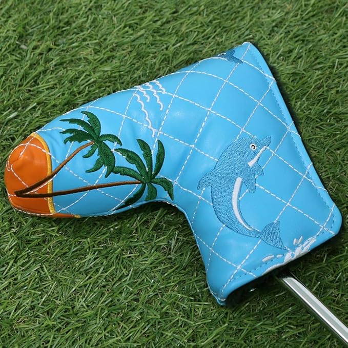 Golf Head Covers Blade Putter Cover Headcover Magnetic Closure Embroidered Fit for Most Brands Scotty Cameron Odyssey Blade Taylormade Ping ect.