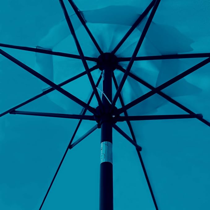 Sunnyglade 9' Solar LED Patio Umbrella, 8 Ribs, Tilt & Crank | 9Ft Patio - Image 4