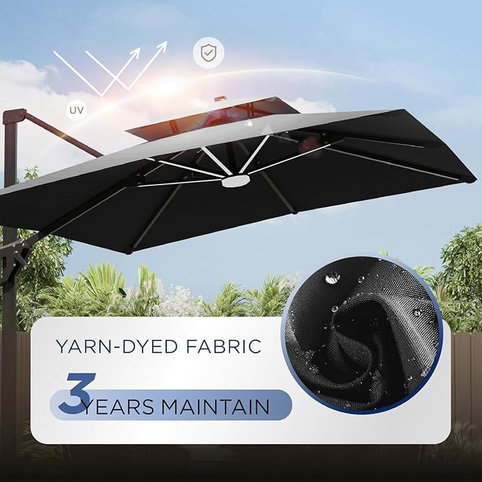 Deconk 10' X 13' Patio Cantilever Outdoor Umbrella - Image 5