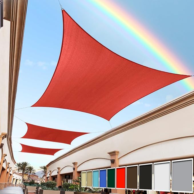 Royal Shade 11' x 13' Red Rectangle Square Sun Shade Sail Order to Make by RoyalShade