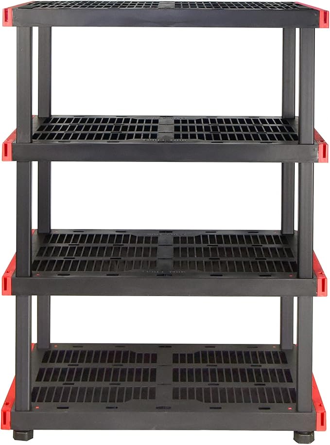 CX Craftsman 4-Tier Heavy Duty Plastic Storage Shelves, Garage Organization | - Image 4