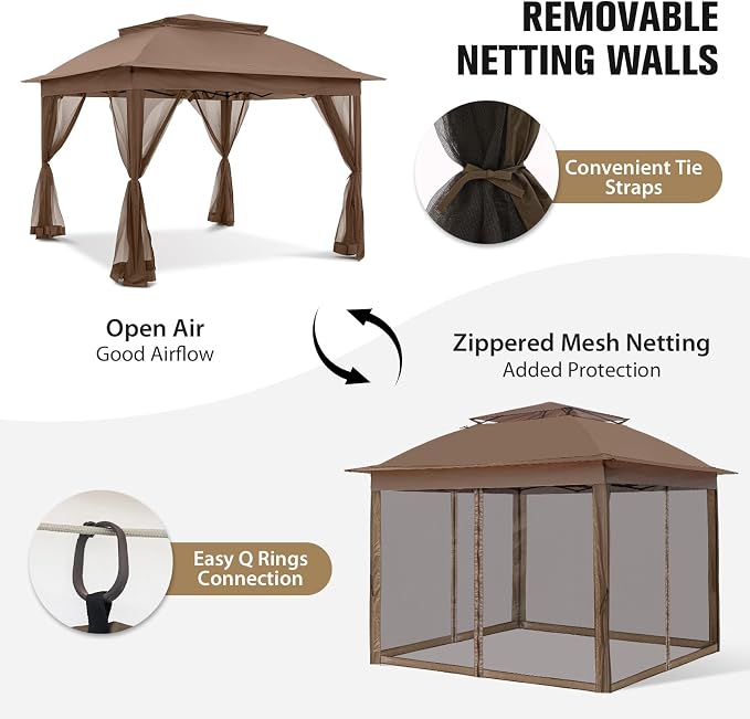 COOS BAY 11x11 Pop Up Gazebo - Image 6