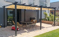 PURPLE LEAF Outdoor Pergola 12' X 18' Retractable Canopy Aluminum, Custom Shade by PURPLELEAF