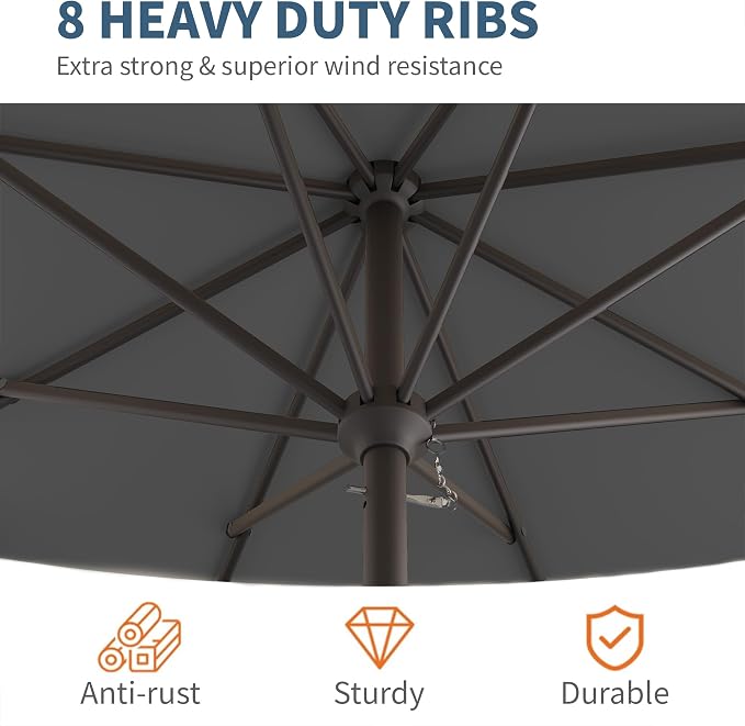10FT Patio Umbrella, Outdoor Umbrella - Image 4