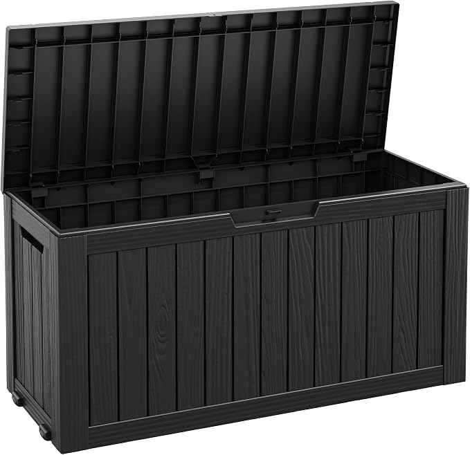 Fancyango 75 Gallon Outdoor Deck Box Waterproof, Large Storage Box by Warmnestforpets
