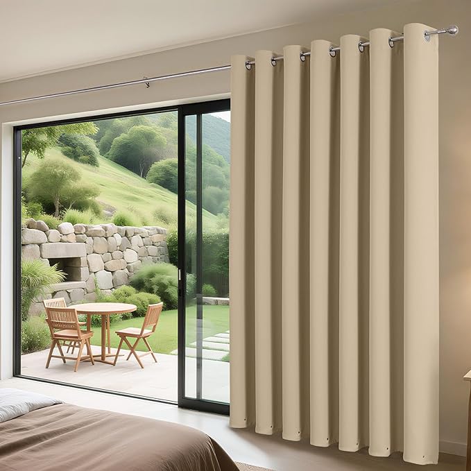 Joydeco Blackout Patio Sliding Door Curtains, Privacy Room Divider Curtains | - Image 3