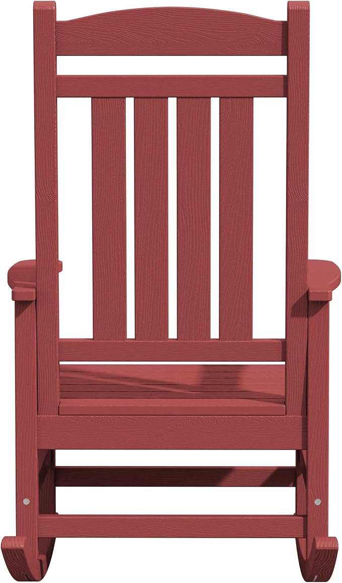 Oversized Outdoor Rocking Chairs Set of 4, HDPE Porch Rockers - Image 11