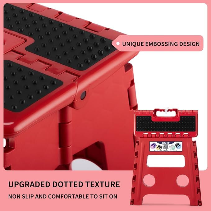 Delxo Folding Step Stool 13 Inch, 300 Lbs Step Stool - Image 5