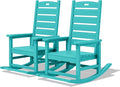 SERWALL Outdoor Rocking Chair Set of 2, HDPE Rocker by SERWALL