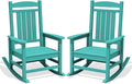 Oversized Outdoor Rocking Chairs Set of 2, HDPE Porch Rocker, Aruba | by KINGYES
