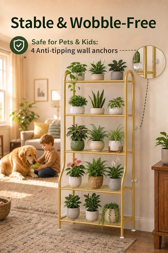 5-Tier Metal Plant Stand - Image 4