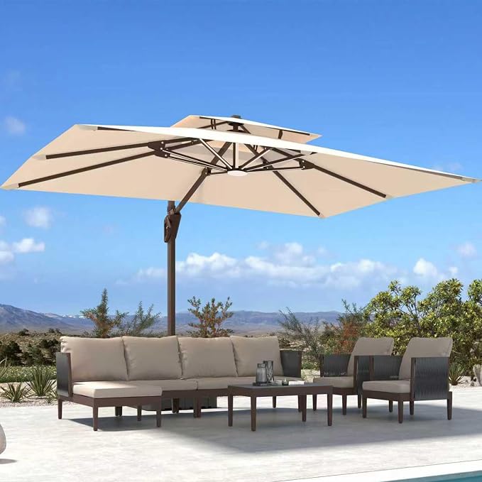 Deconk 10' X 13' Patio Cantilever Outdoor Umbrella by Deconk