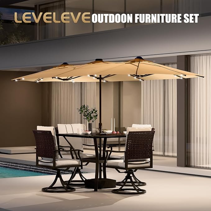 15FT Large Patio Patio Umbrella - Image 6