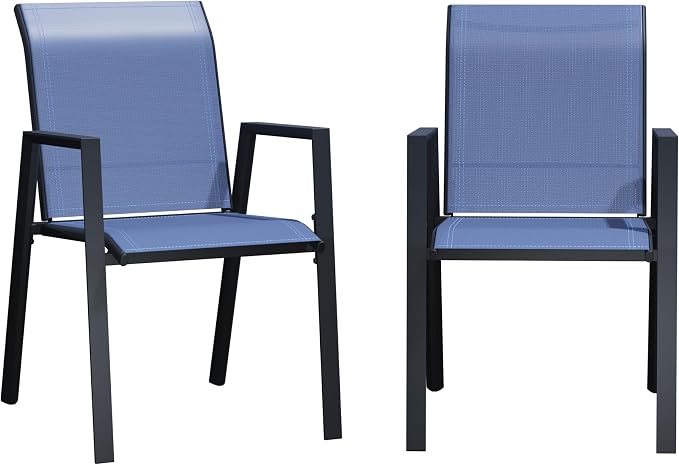 Outdoor Patio Chairs Set of 2, Lightweight Patio Set - Image 7