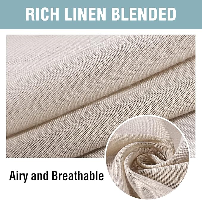 H.VERSAILTEX Outdoor Linen Sheer Curtains - Image 4