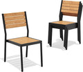 Pellebant Stackable Outdoor Patio Dining Chairs Set of 4 | Aluminum Armless by Pellebant