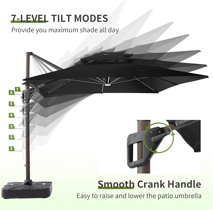 JZAC & QZYD 10x13 FT Cantilever Offset Patio Umbrella - Image 5