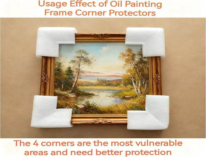 12PACK Foam Corner Protectors,Protectors for Shipping Moving Packaging, Protection Cushioning Foam Sets Furniture Corner and Edge Safety Bumpers for Photo Mirror TV Frame Edge