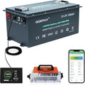 48V 150AH Lithium Golf Cart Battery with Charger, Built in 200A BMS with Touch Monitor & Mobile APP, 48V Lithium Battery with 1000A Peak Current, Max 10.24kW Output 70 Miles Range for Golf Cart