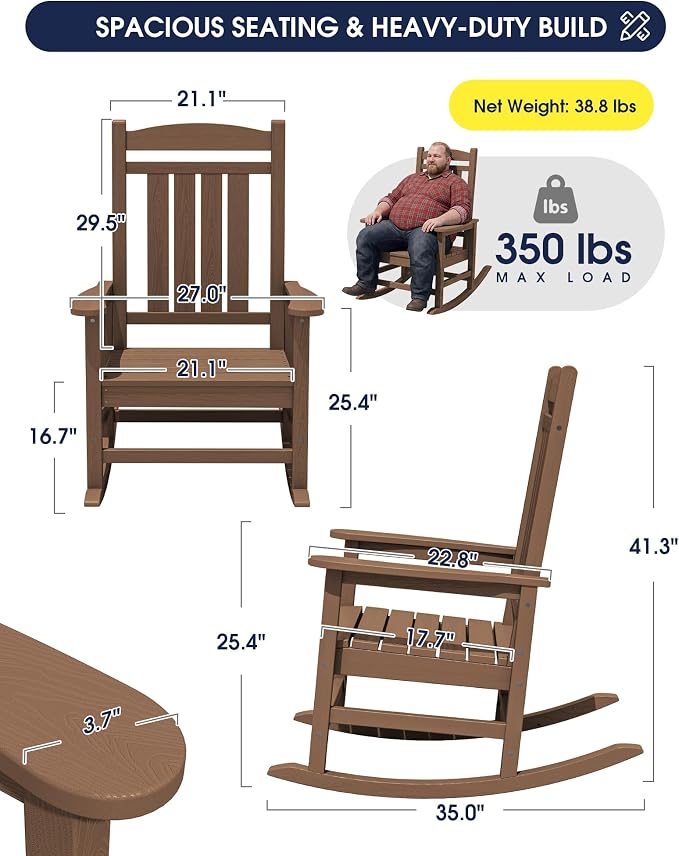 Oversized Outdoor Rocking Chair - Image 3