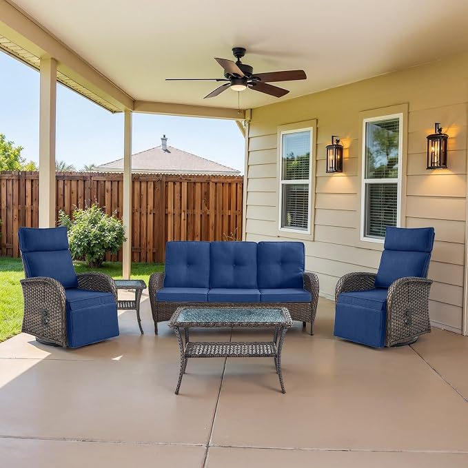 Swivel Outdoor Recliner Chair Set of 2 - Image 2