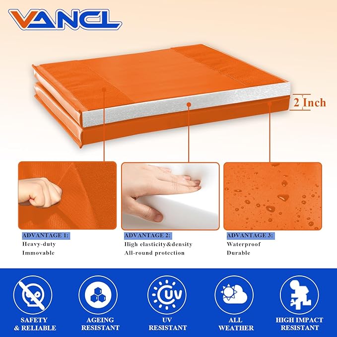 Gym Padding Wall Mount Protection Pad Wall Mats for Gym Padding 2" Thick Foam Gym Pads for Safety Wall Padding, Waterproof Durable Wall Padding for Kids Colorful Wall Pad