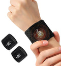 HiRui Wrist Compression Wraps, Wrist Brace Wrist Support for Sports, Mouse Hand, Mother's Hand, Carpal Tunnel Arthritis, Tendonitis - Premium Elastic & Breathable Mesh Fabric (Black, Large)