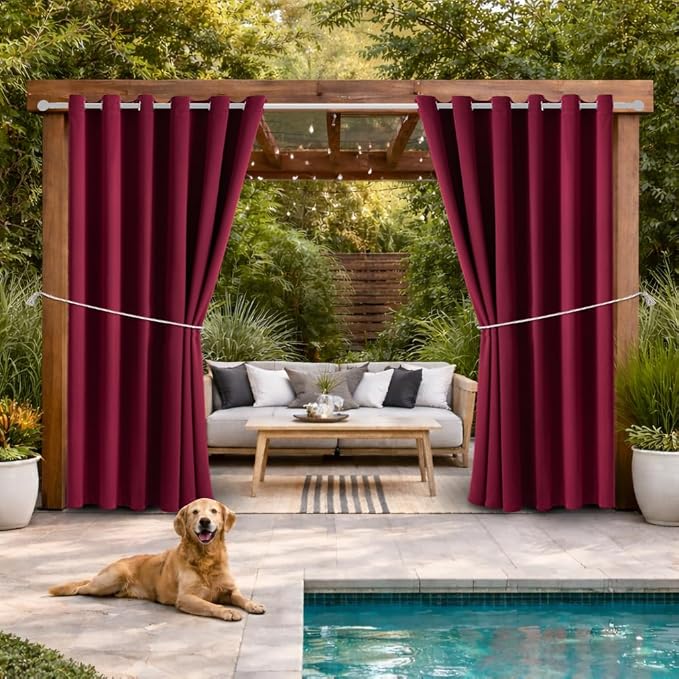 Waterproof Outdoor Curtain W84 x L120 by DivaenCamino