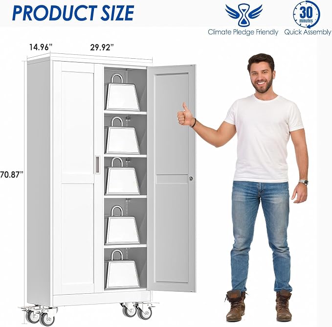 GAIOUS Metal Garage Storage Cabinet - Image 2