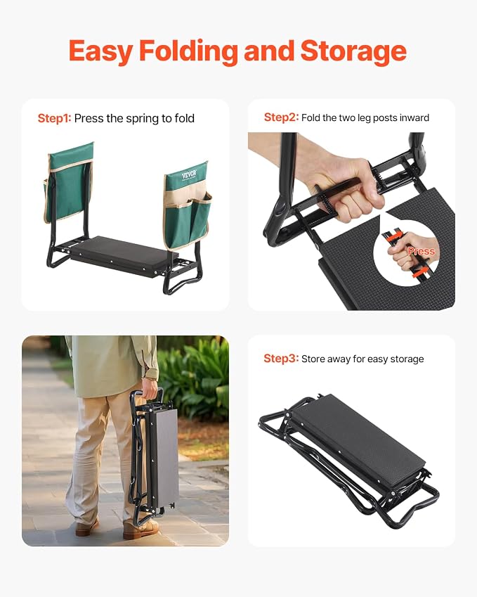 VEVOR Garden Kneeler and Seat Heavy Duty, Kneeling Bench - Image 8