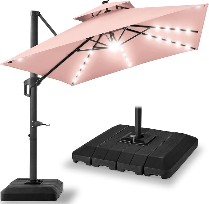 Best Choice Products 10x10ft Cantilever Patio Umbrella w/Base Included by Unknown