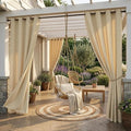 Outdoor Curtains Waterproof W52 x L84 Inch Cream Beige, 1 Panel | Thick Fabric by StangH