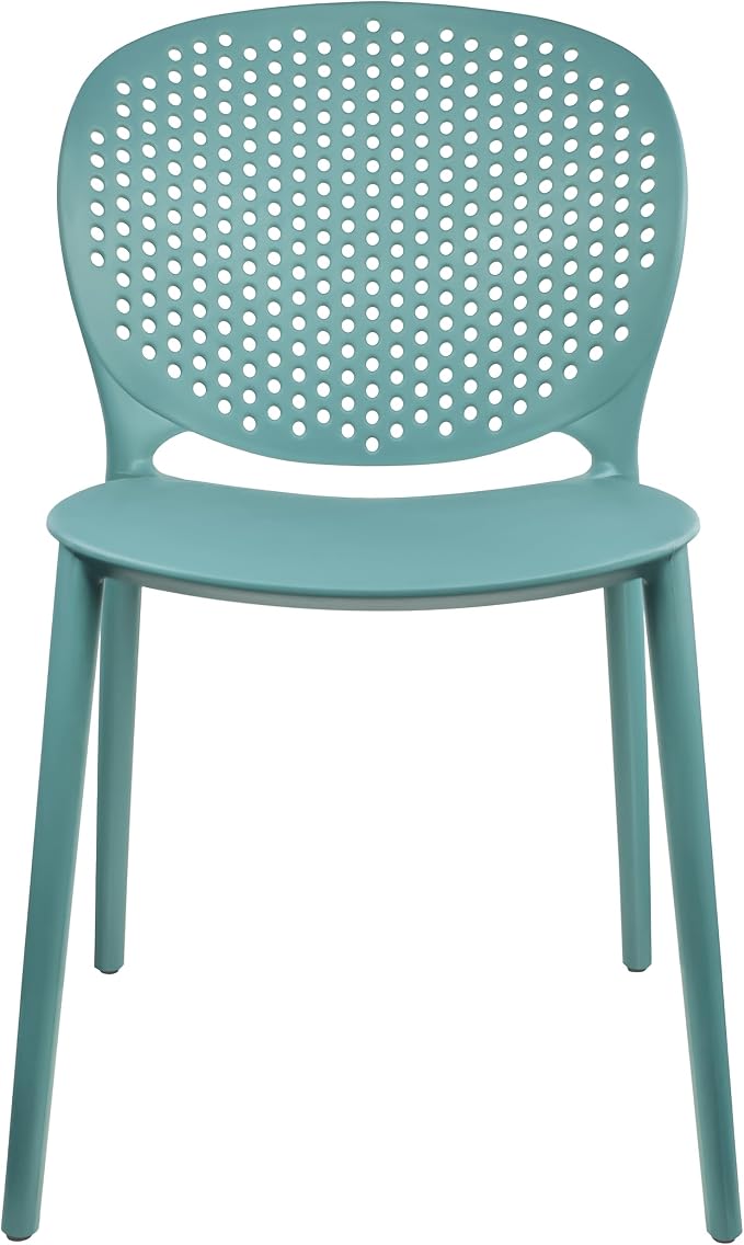 2xhome Set of 3 Patio Dining Chairs | Modern Stackable Outdoor Pool Side Chair - Image 6