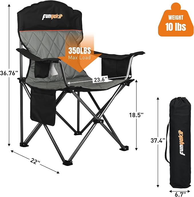 Oversized Padded Camping Chairs - Image 3