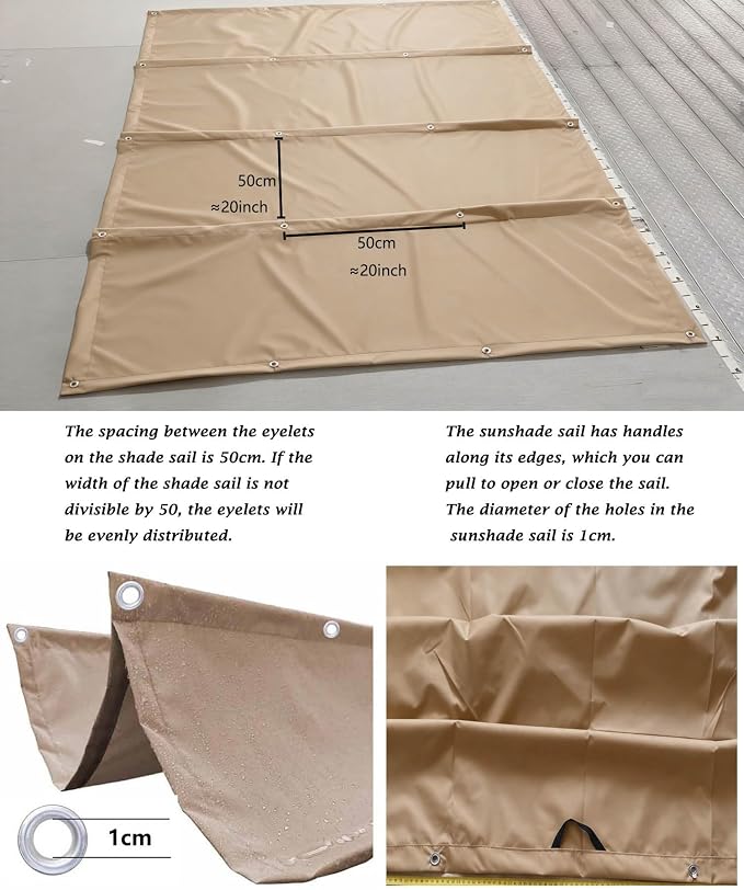Outdoor Retractable Pergola Canopy 6' x 25' Waterproof Shade Cover - Image 4