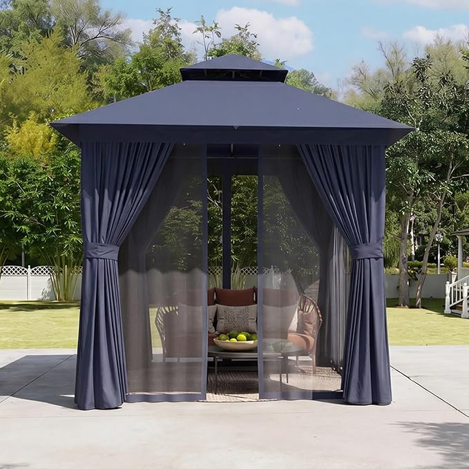 Aoxun 8x8FT Metal Frame Outdoor Gazebo - Image 7