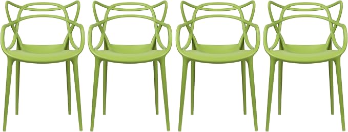 2xhome Modern Dining Chair | Stackable Indoor or Outdoor Entangled Side Chair | by 2xhome